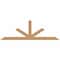 Ekena Millwork Saratoga Timber Gable Bracket, Western Red Cedar, 108"W x 36"H x 1 1/2"D x 5 1/2"F, 8/12 Pitch GBW108X36X0206SAR00SWR - alternate 1